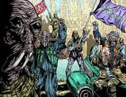 En Ciudad Quantill,  celebran la secesión de  de la .