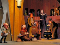  espía a Bib Fortuna y varios B'omarr inferiores.