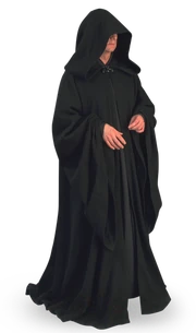 Sidious llevaba túnicas con capucha de tela zeyd.