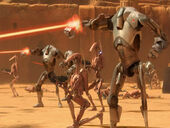 Battle droids on Geonosis