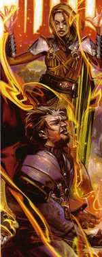   le quita al   sus poderes al Cortarle la Fuerza.