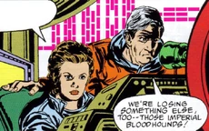 El general Rieekan y la Princesa Leia Organa, mientras la flota de la Alianza se esconde en Arbran.