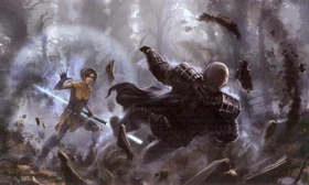 El triunfo de Satele sobre Malgus, como se ve en The Journal of Master Gnost-Dural