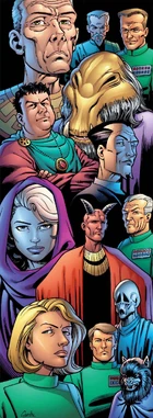 Los miembros del Consejo Provisional Regente Imperial