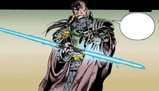 La presentación del sable de luz de doble hoja.