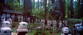 Una legión de tropas  en Endor.