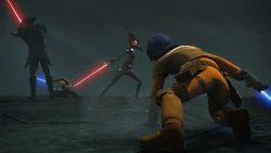 La Séptima Hermana y el Quinto Hermano se enfrentan a Kanan y Ezra en Oosalon.