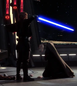 Dooku fue desarmado y ejecutado por Skywalker durante la Batalla de Coruscant.