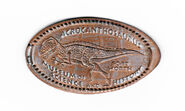 Souvenir smashed penny from the Fort Worth Museum of Science and History