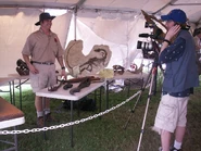 Interviewing Eisenstein at the Houston Gem & Mineral Show