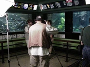 Filming an interview at the aquarium
