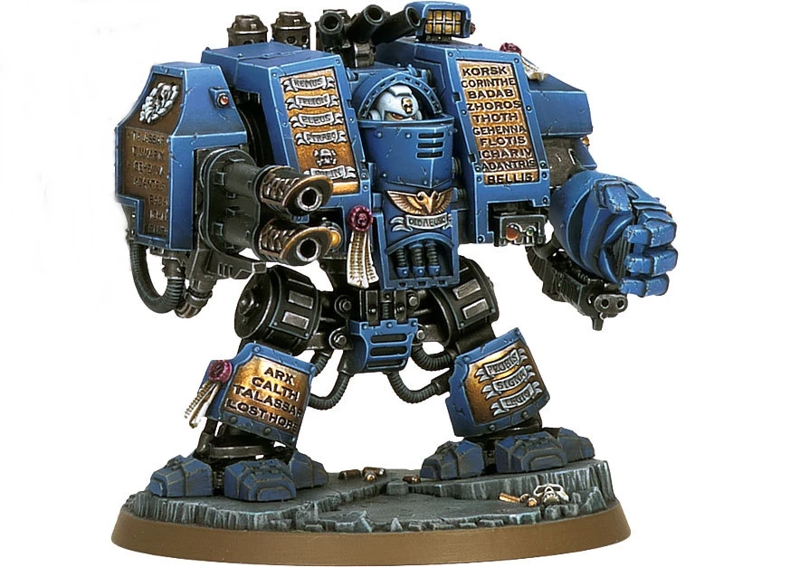 Figurine Warhammer 40K : Vénérable Dreadnought Space Marines (plastique, Occasion)