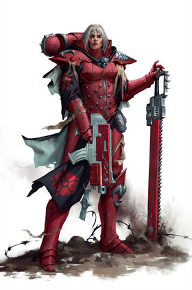 Sororitas orden rosa ensangrentada hermana