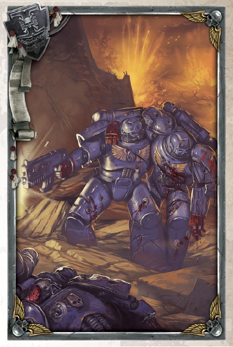 40k-Imperial Puños-Medio Cruz//Storm escudos x4