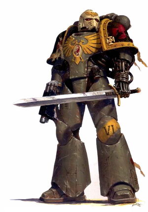 Escorpiones Rojos Sargento Veterano Zhyr Marines Espaciales Astartes Wikihammer