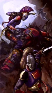 Arlequines luchando contra .