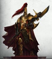 Adeptus Custodes armado con su Lanza Guardiana