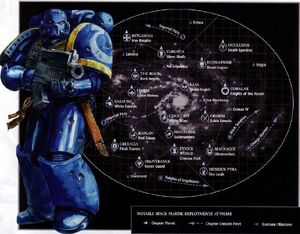 Mapa galaxia despliegues marines espaciales