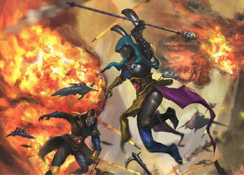 Eldar arlequines vidente de sombras combate