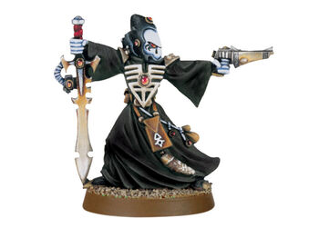 Brujo con espada bruja y pistola shuriken