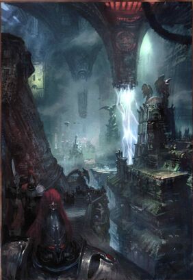 Custodes vigilando las Celdas Oscuras