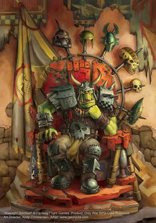 Kaudillo orko grimtoof trono warhammer 40k wikihammer