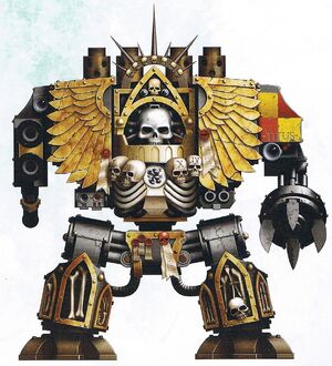 Grifos Aullantes Venerable Dreadnought Confesor Capellan Armand Titus Marines Espaciales Astartes Wikihammer