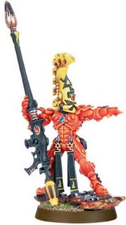 Miniatura eldar exarca dragon llameante