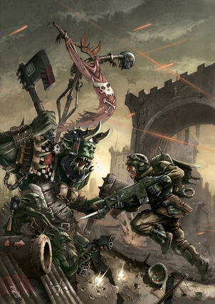 Orkos vs guardia imperial
