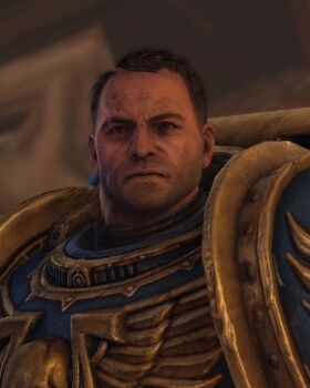 Marines ultramarines capitán Titus rostro