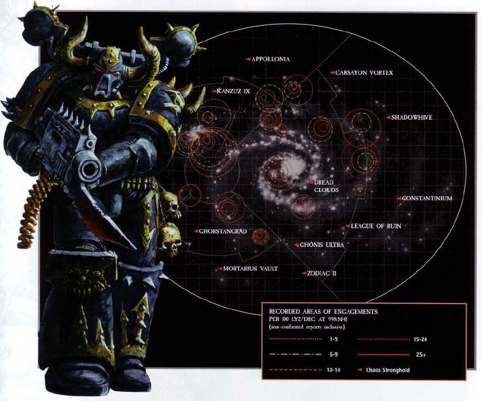 Espacio del Caos de Warhammer 40,000 40K Marina del armazón fuera de imprenta 1996 