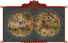 Gráfico de Marte, alrededor de M35: Cuando los templos forja y los manufactorums se extendieron de forma imparable, la atmósfera se volvió tóxica y los estériles desiertos cubrieron de nuevo el orbe.