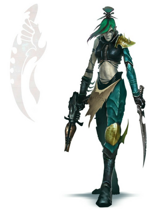 Eldar oscuro bruja Culto espada maldita