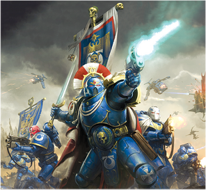 Cato Sicarius Ultramarines vs Eldars Oscuros Portada Warhammer 40,000 Conquest