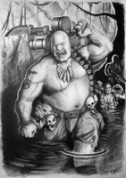 Ogrete adjunto a un pelotón de Catachán.