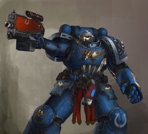 Ultramarine with bolter