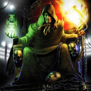 Malcador el Sigilita poseía un trono decorado con sendos cráneos marcados con los numerales de los Primarcas Perdidos.