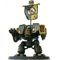 Dreadnought Venerable Mark IV de los Escorpiones Rojos. Miniatura de Forgeworld