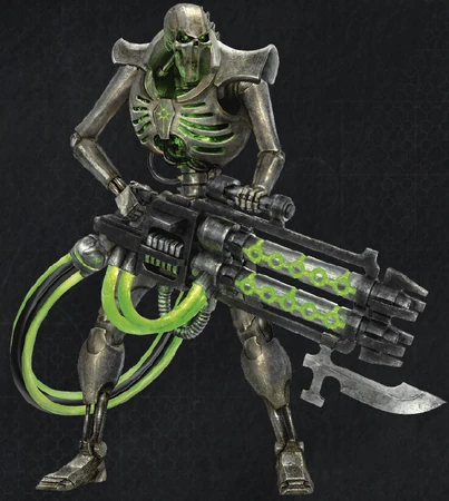 Las falanges de Inmortales llevan las mismas marcas que los Guerreros (Necrones), aunque muchos muestran una banda honorífica para reflejar su estatus.