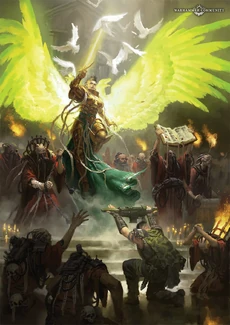Santa Sabbat recibiendo los honores del 