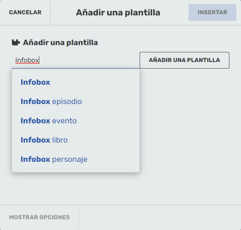 Insertar plantilla (selector)