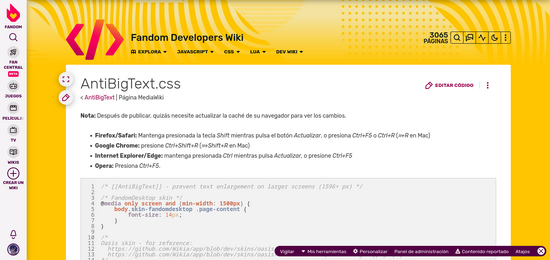 Contributing to Dev Wiki - Code page