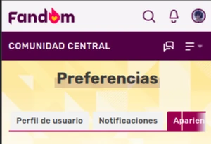 Ubicación de la pestaña "Apariencia". En pantallas más pequeñas, es posible que tengas que desplazarte hacia la derecha para encontrarlo.