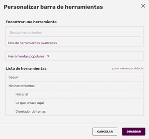 Toolbar personalizar dialogo