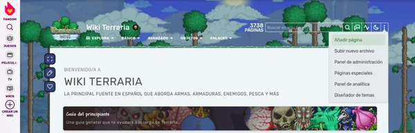 Puedes crear una página sin importar en qué página de tu wiki te encuentres