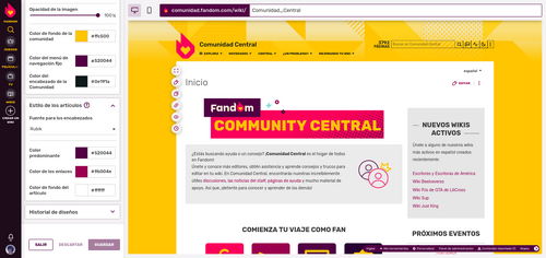 Para personalizar tu infobox, desplázate en los apartados del diseñador de temas hasta encontrar la sección de "Estilo de los artículos". Aquí podrás realizar todos tus cambios.