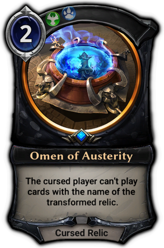 Omen of Austerity card
