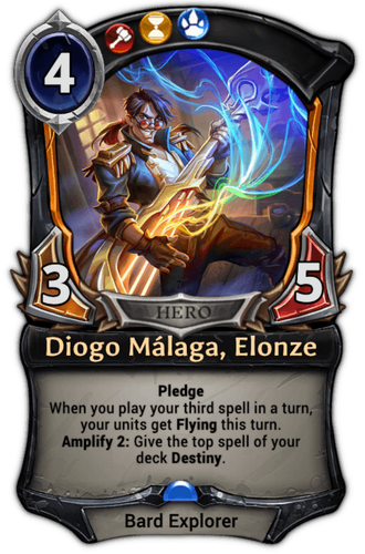 Diogo Málaga, Elonze card