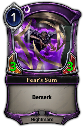 Fear&#39;s Sum card