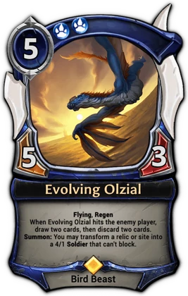 Evolving Olzial card